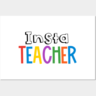 Rainbow Insta Teacher Posters and Art